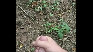 The Turk couldn't resist jerking off in the woods
